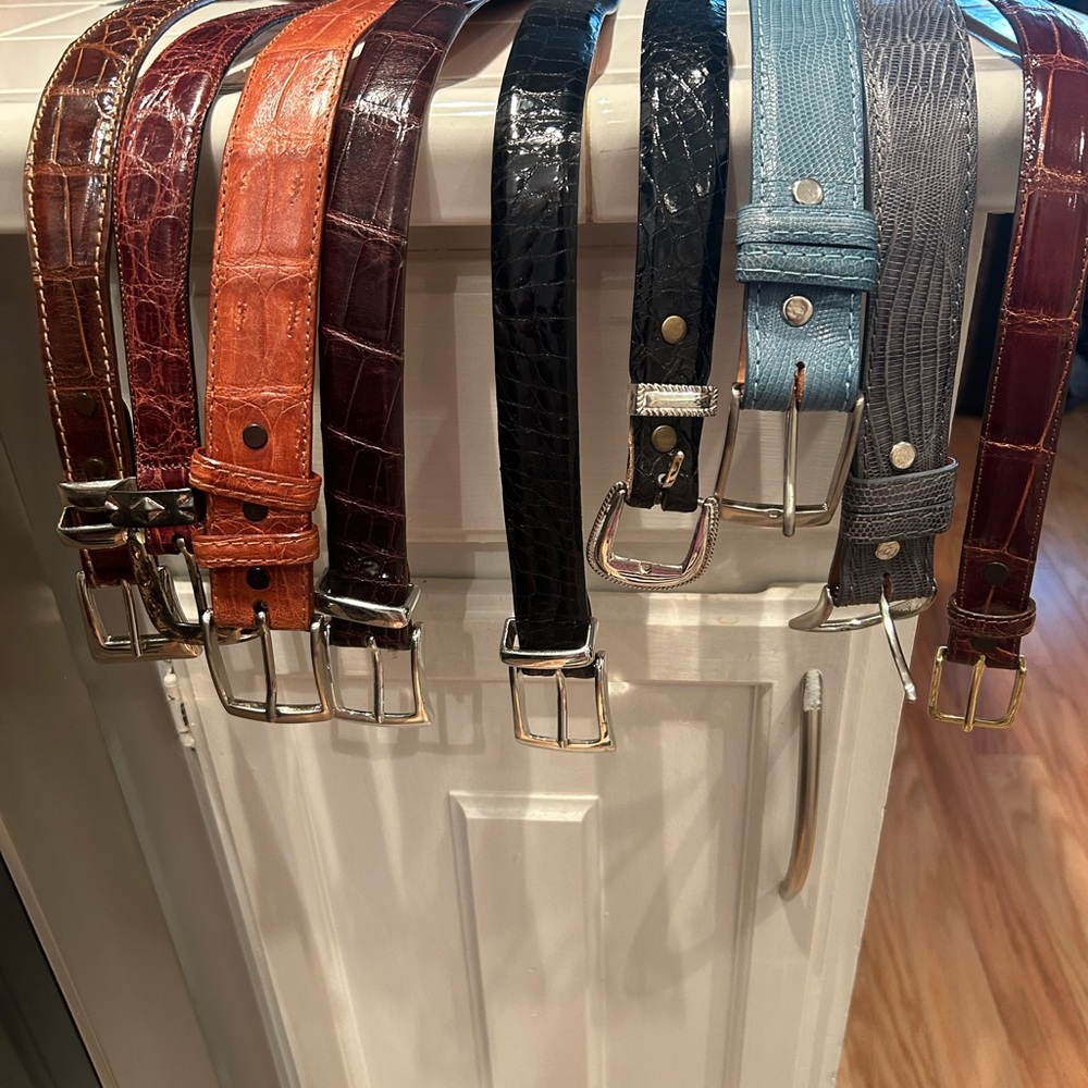 Genuine crocodile alligator belts various sizes.